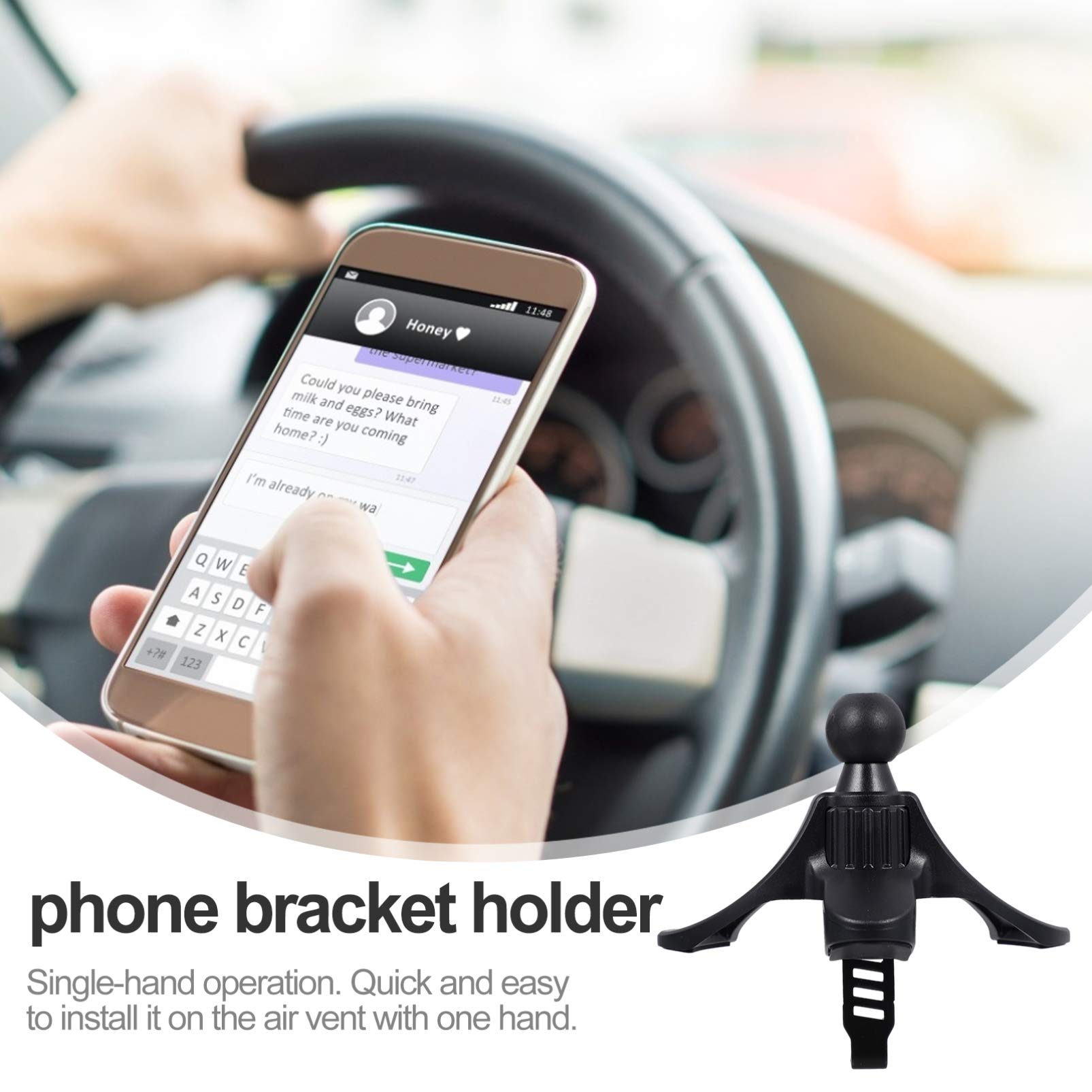 VICASKY bracket car phone clip car mobile support mobile phone rack cellphone holder auto phone clip stand cell phone car holder Mount car vent phone Mount hook Telephone cradle plastic