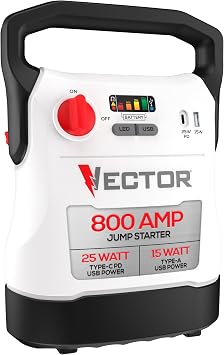 Vector VECJ8 800A Jump Starter with USB Power