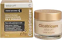 Cicatricure Gold Lift Creme Noturno Facial Hidratante Antirrugas com Efeito Tensor, Nutritivo para Autorreparação, Reafirma Contorno, Reduz Rugas Gravitacionais em 6 Semanas, Clareador 50g