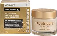Cicatricure Gold Lift Creme Noturno Facial Hidratante Antirrugas com Efeito Tensor, Nutritivo para Autorreparação, Reafirma Contorno, Reduz Rugas Gravitacionais em 6 Semanas, Clareador 50g
