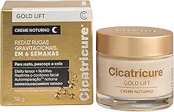 Cicatricure Gold Lift Creme Noturno Facial Hidratante Antirrugas com Efeito Tensor, Nutritivo para Autorreparação, Reafirma Contorno, Reduz Rugas Gravitacionais em 6 Semanas, Clareador 50g