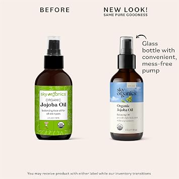 Sky Organics Organic Jojoba Oil, 100% Pure Face, Hair, Skin & Cuticle Oil