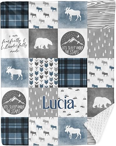 Miniatura 21 de Manta de bebé personalizada, monograma rosa, lindo elefante personalizado, mantas de 30 x 40 pulgadas para bebé, niño y niña con nombre, baby Opción