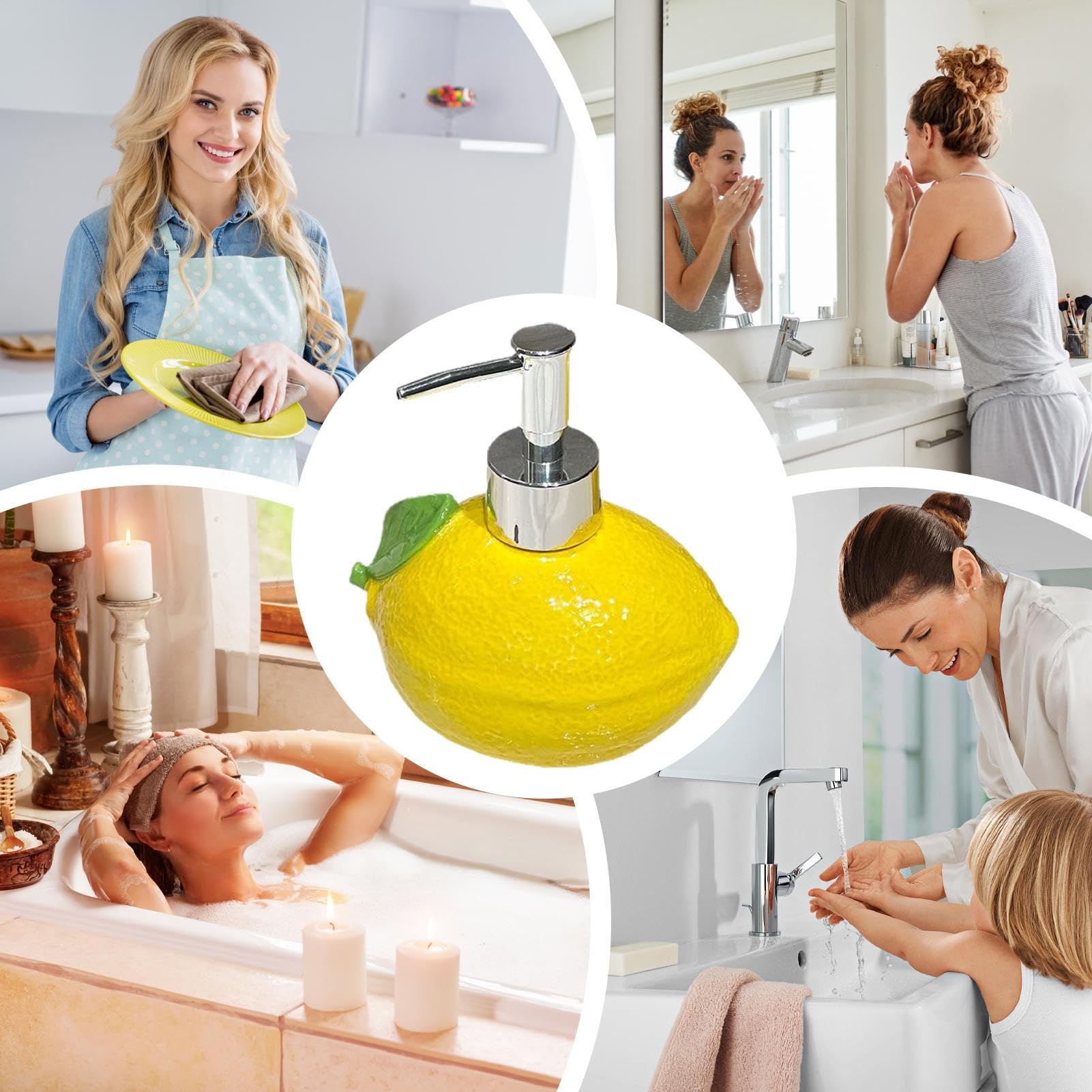 Bouteilles De Savon Liquide avec Pompe - Conteneur De Liquide en Céramique Anti-Fuites,Conteneur De Savon pour Les Mains - pour Amis Femmes Voyage Camping Salle De Bain Cuisine Intérieur