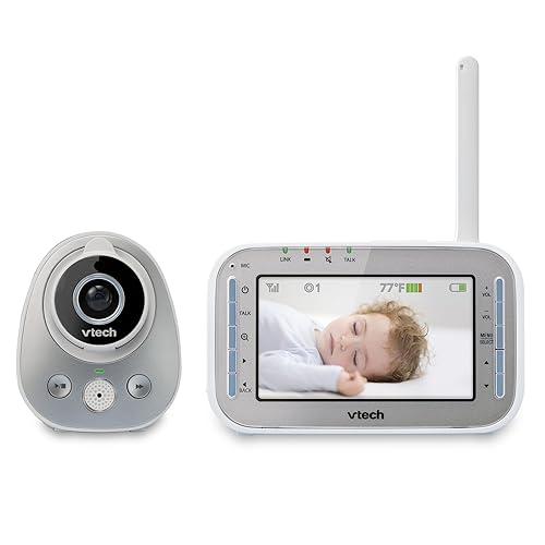 VTech VM342 Safe & Sound DECT 6 Monitor para el bebé con video a todo color, Monitor con una cámara