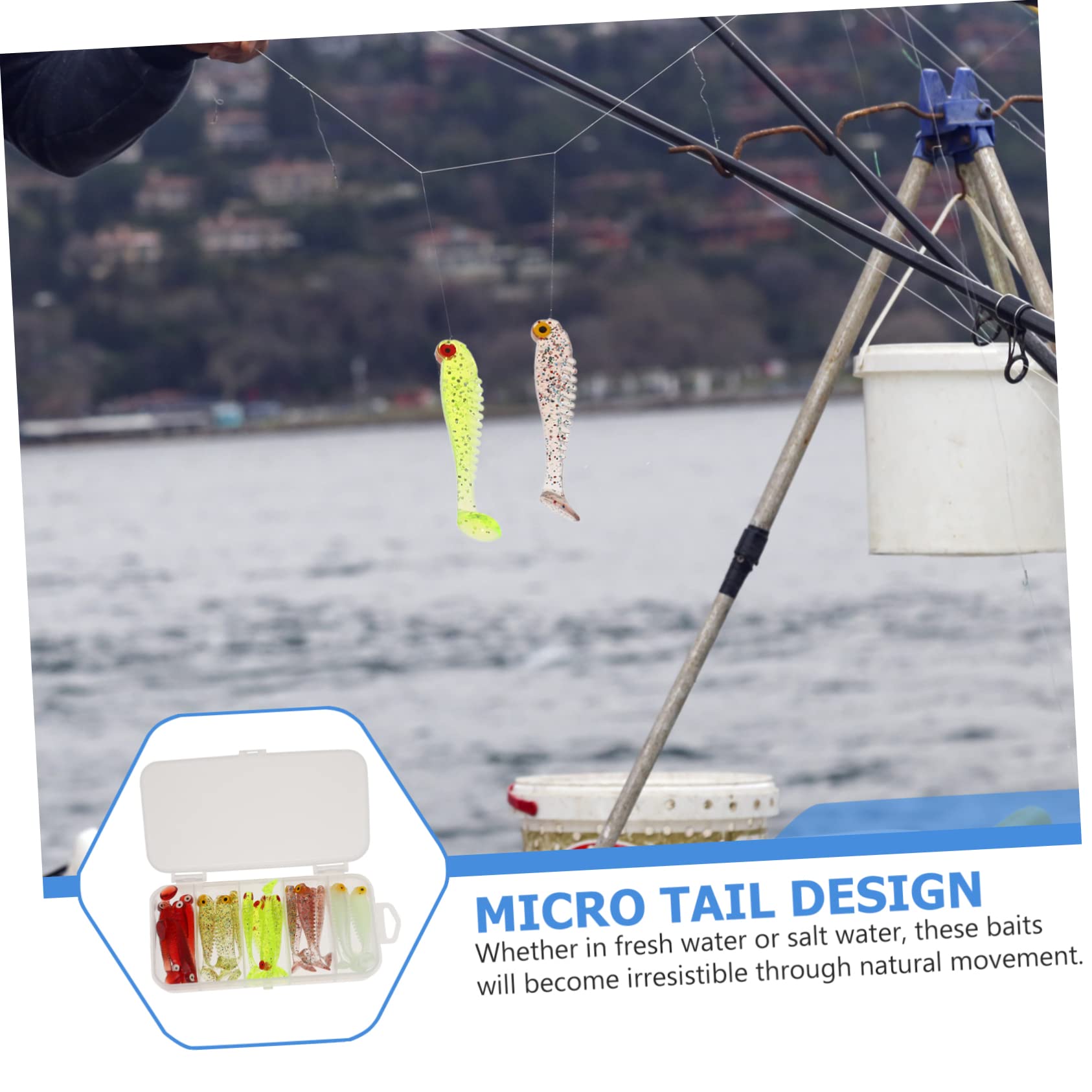 Kisangel Leurre Souple De Simulation Carpe Appâts De Poisson De Simulation Caisse Rangement Caisse De Rangement Leurres De Poisson Artificiels Leurres De Pêche Souples PVC