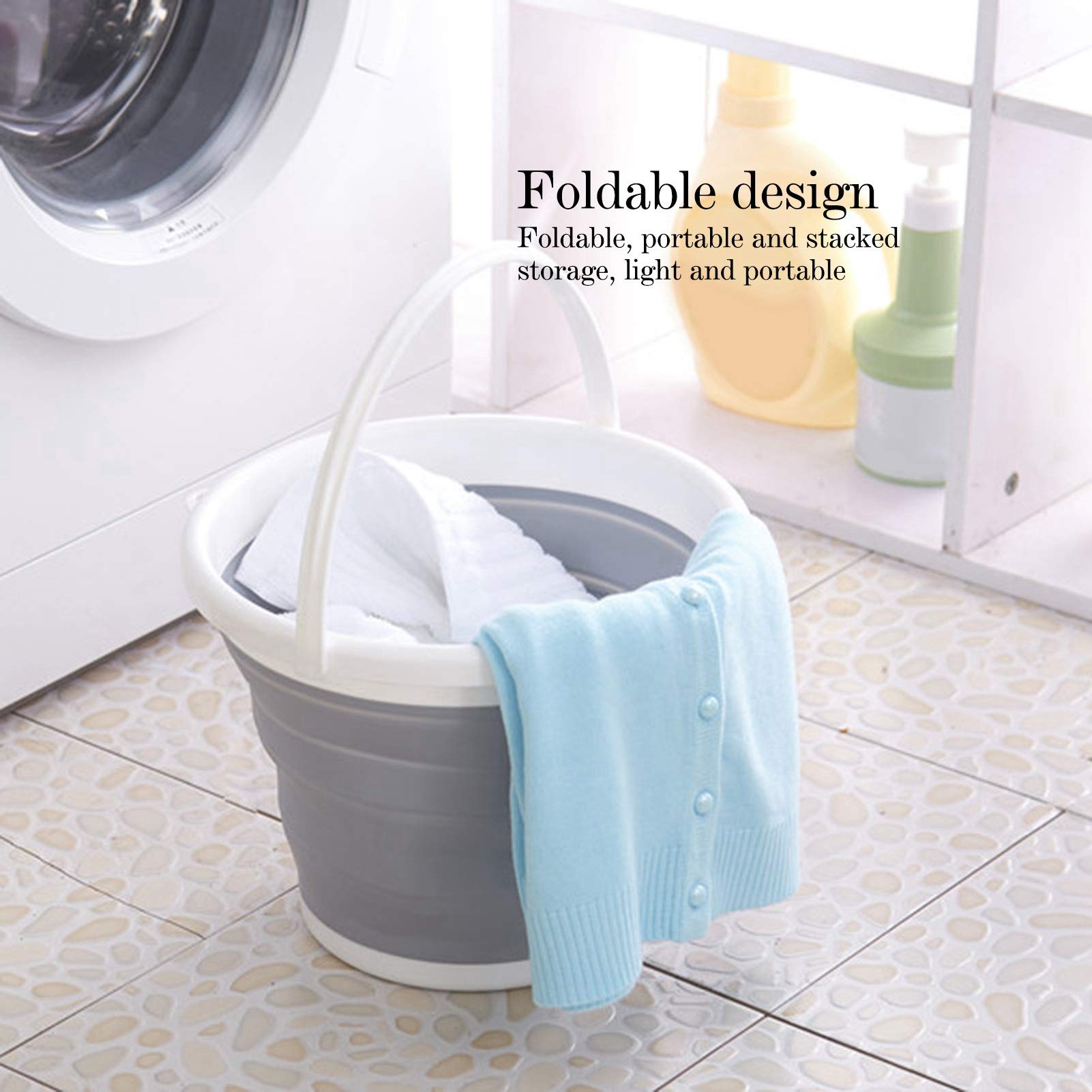 Opvouwbare EVA Emmer 10 Ltr Handvat 7 meter Touw Vouwemmer Bootemmer