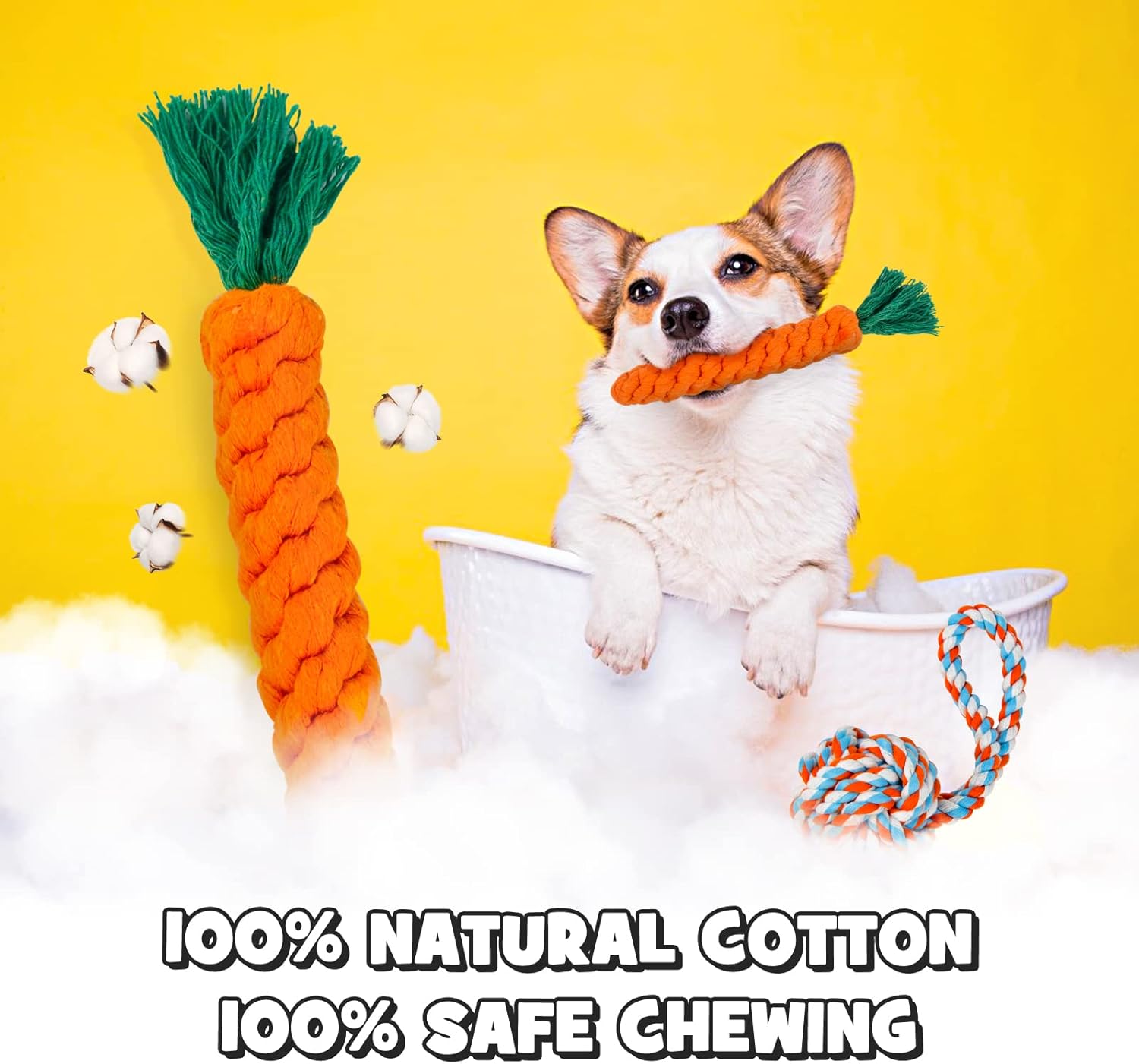 Pet Supplies : 23 Pack Dog Chew Toys for Puppies Durable Dog Toys for Aggressive Chewers Small Dog Pet Toys Bulk Puppy Teething Chew Toys Cotton Rope Interactive Dog Toys Set Birthday Christmas Luxury Gift Box : 