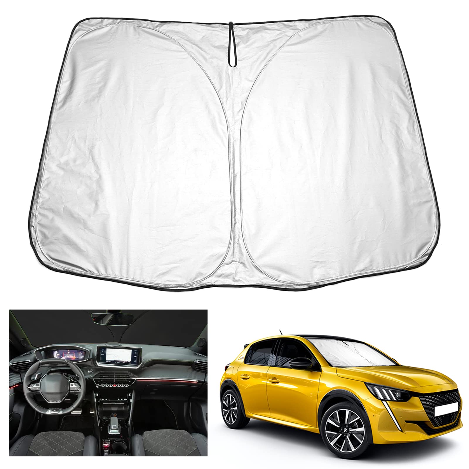 Pare-brise brûlant Peugeot 208 ? Ce parasol pliable bloque les UV - 7