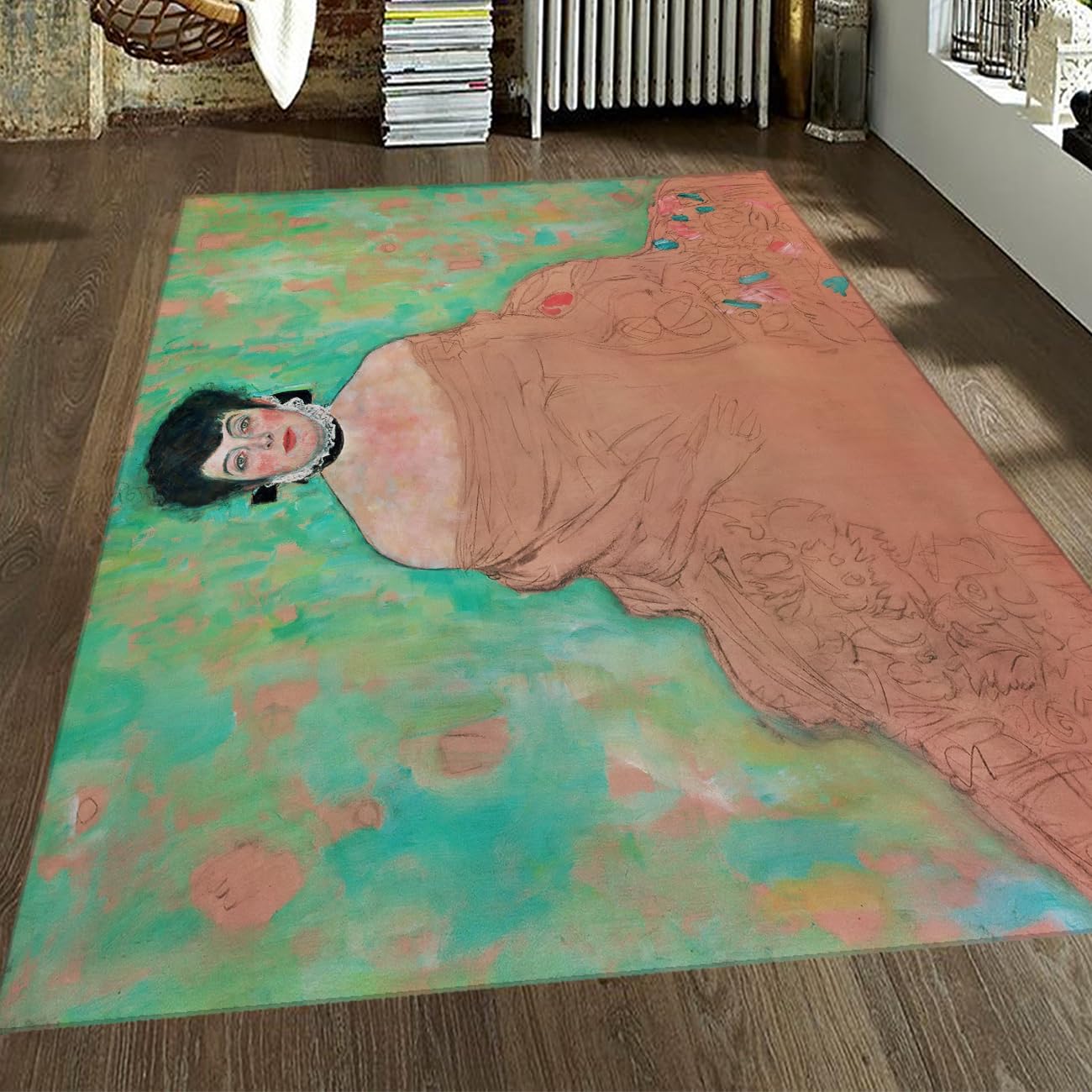 Tapis de salon vintage et doux 120x150 cm idéal pour une chambre cosy