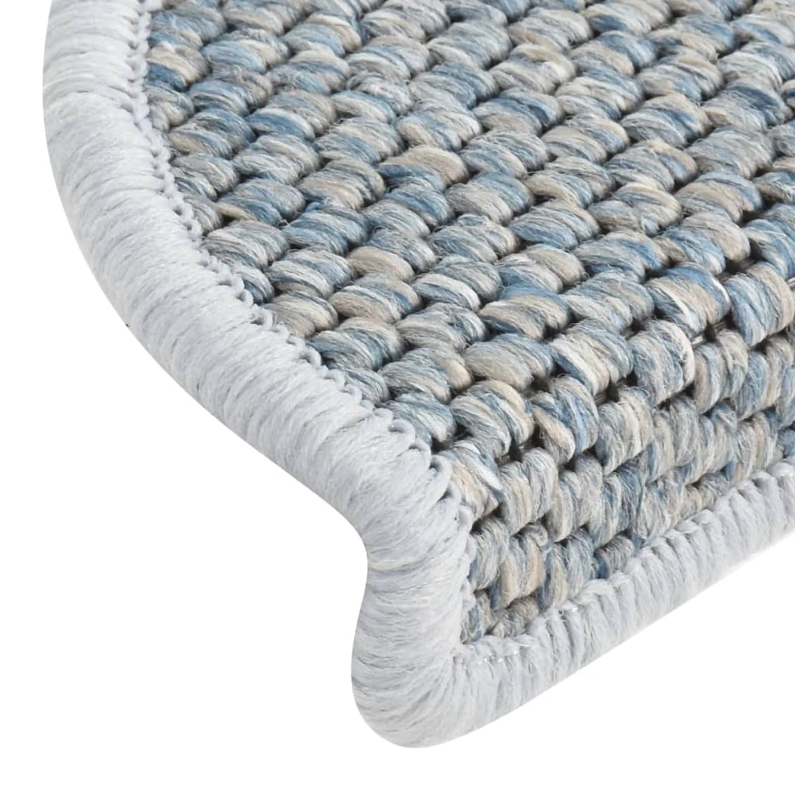 Homgoday Alfombrillas autoadhesivas con aspecto de sisal, 15 unidades, 65 x 21 x 4 cm, color azul, alfombrilla para peldaños de madera, alfombra de protección para escalones, adecuada para niños,
