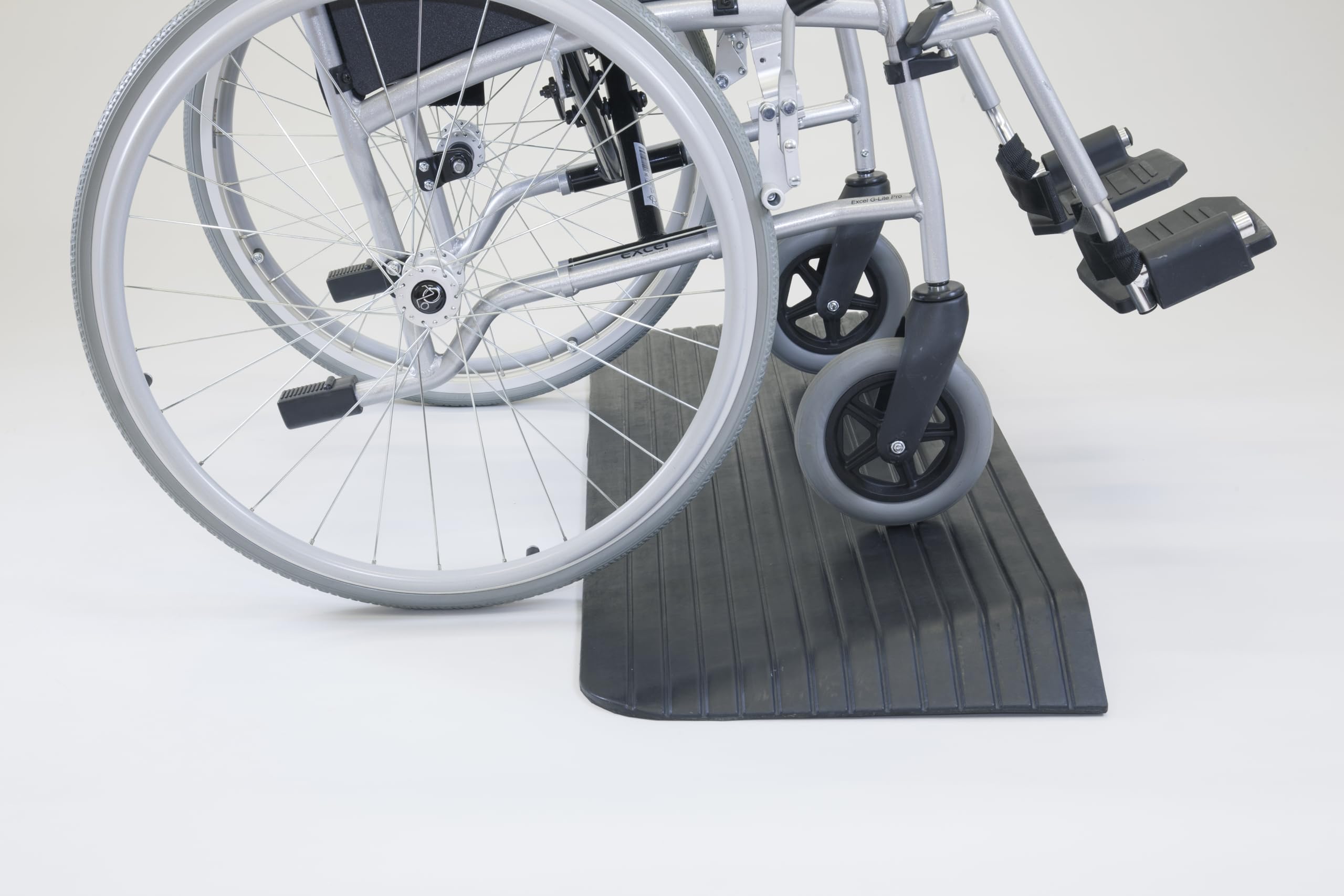 The Ramp People Black Rubber Ramps For Wheelchairs 2.5Cm - 10Cm (9Cm/3.5") Wheelchair Ramp For Thresholds, Steps, Kerbs, Doorways