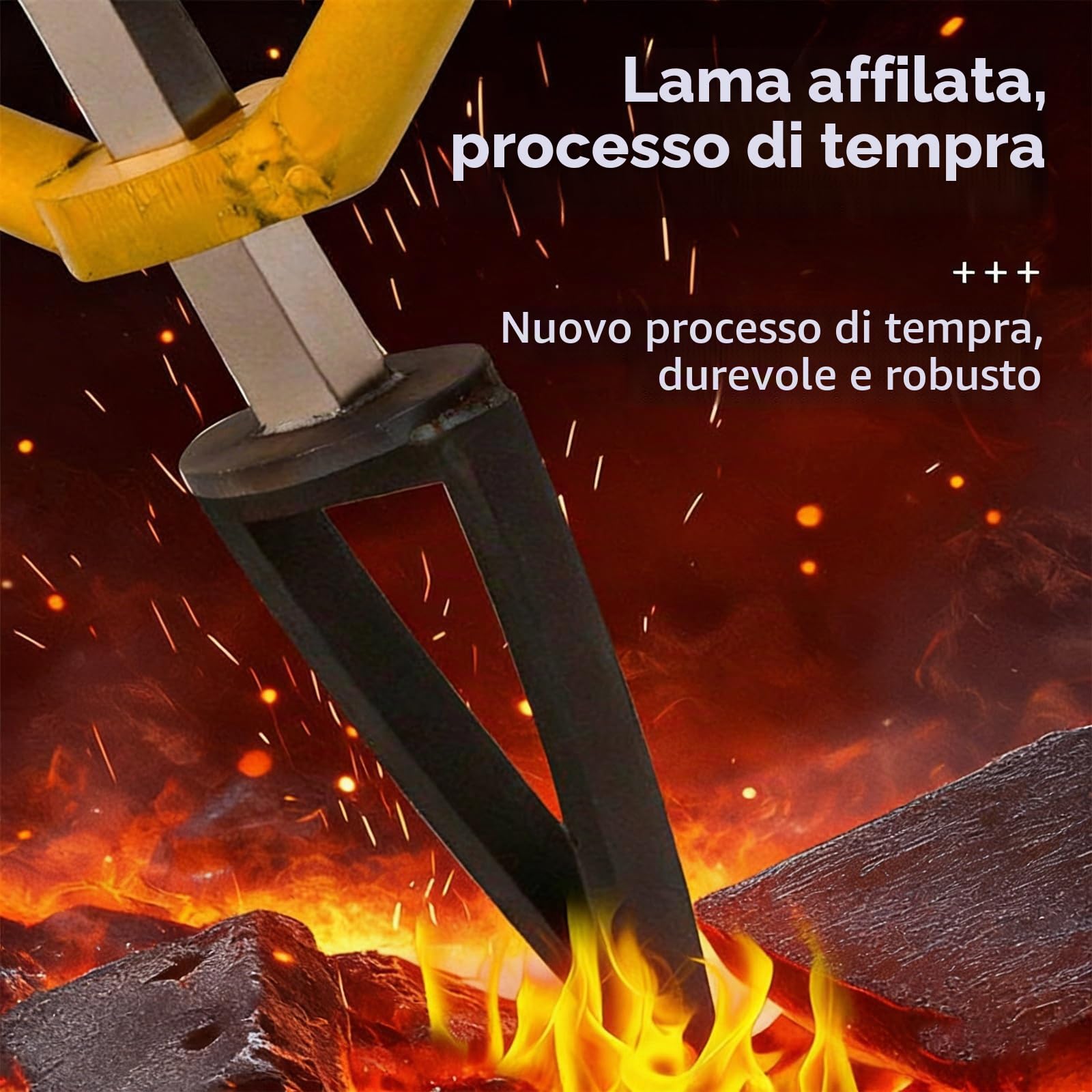 Spaccalegna manuale per impieghi gravosi, attrezzo scorrevole per spaccare la legna da ardere disponibile in 2 misure, spaccalegna portatile, spacca la legna da ardere in pochi secondi(Small)