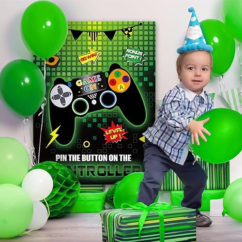 Vista 35 de WERNNSAI Pin The Soccer on The Goal - Póster de decoración de fiesta temática deportiva para niños con 24 calcomanías de pelota para aula, regalos