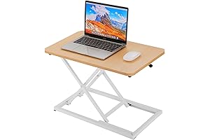 Standing Desk Converter Natural Wood