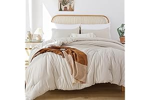 ROSGONIA Beige Quilt Queen: Boho Comfort for Your Bedroom
