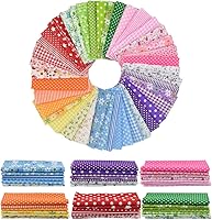 Vista 8 de Paquete de 56 piezas de tela de algodón con estampado de 9.8 x 9.8 pulgadas, diseño precortado, diseño floral para acolchar, retazos, manualidades