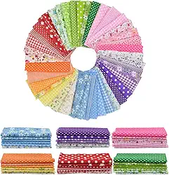 42 peças de tecido estampado de algodão, 24 x 24 peças, pré-cortado, multicolorido, design estampado, acolchoado, costura, floral, para quilting, patchwork, artesanato, scrapbook, pano (vermelho