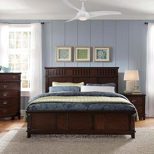 Miniatura 6 de Minka-Aire Ventilador de techo F844-WH Light Wave de 52 pulgadas, blanco con control remoto y control de pared adicional