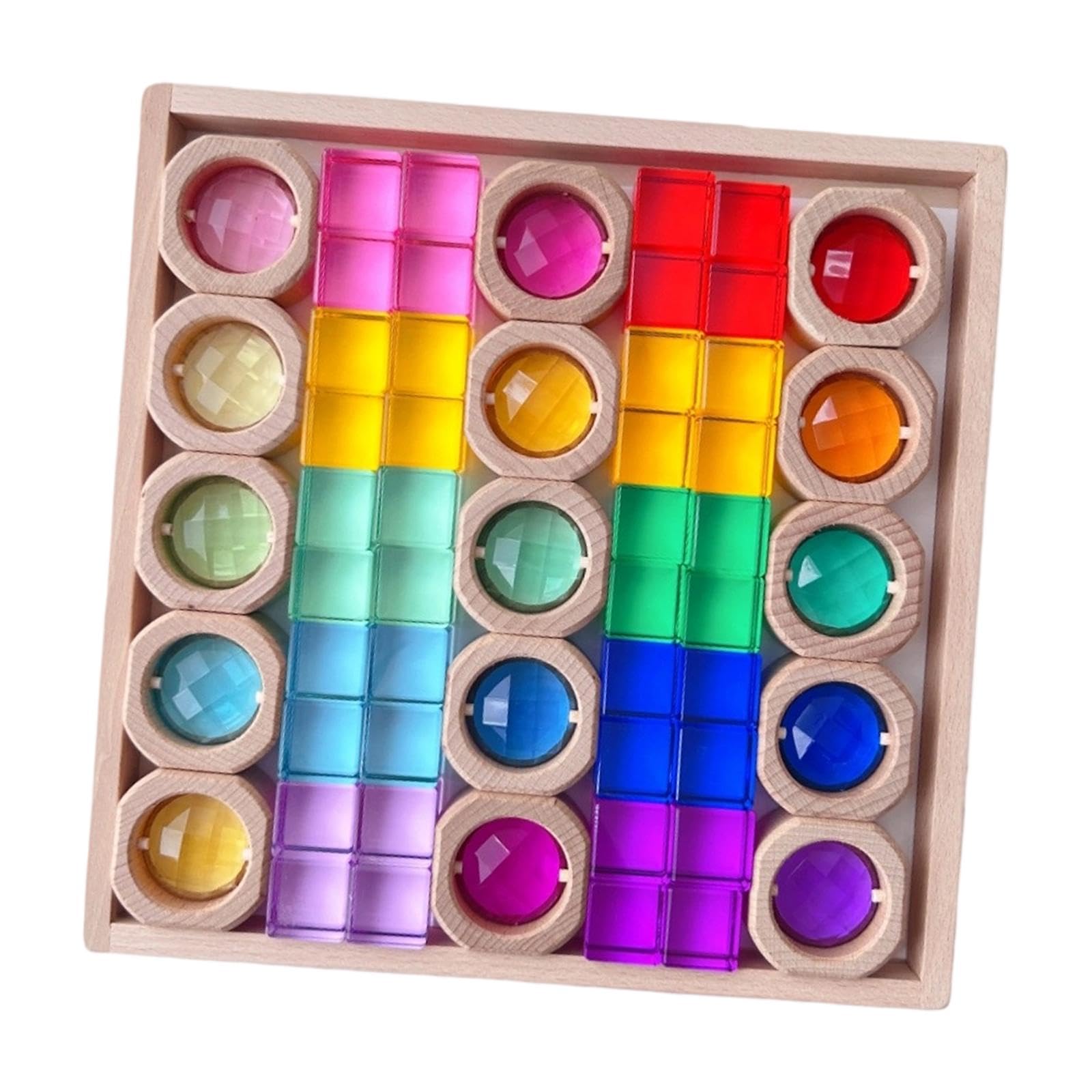Gioco di Impilamento Blocchi Da Costruzione Giocattoli Educativi per L'apprendimento Set di Blocchi Cubici per