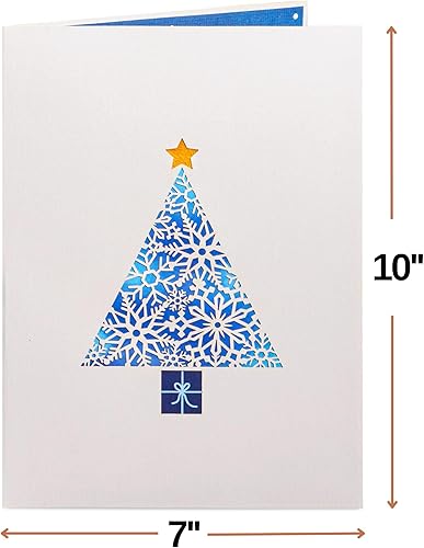 Miniatura 7 de Paper Love Tarjeta desplegable de árbol de Navidad mágica 3D con árbol de Navidad desmontable de recuerdo, regalo para Navidad, invierno,