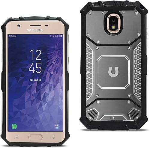 Miniatura 6 de Golden Sheeps Carcasa híbrida de metal de aluminio compatible con Samsung Galaxy J7 2018, J7 Refine, J7 Star, J7 Crown, J7 Aura, J7 Top, J7 V J7V 2