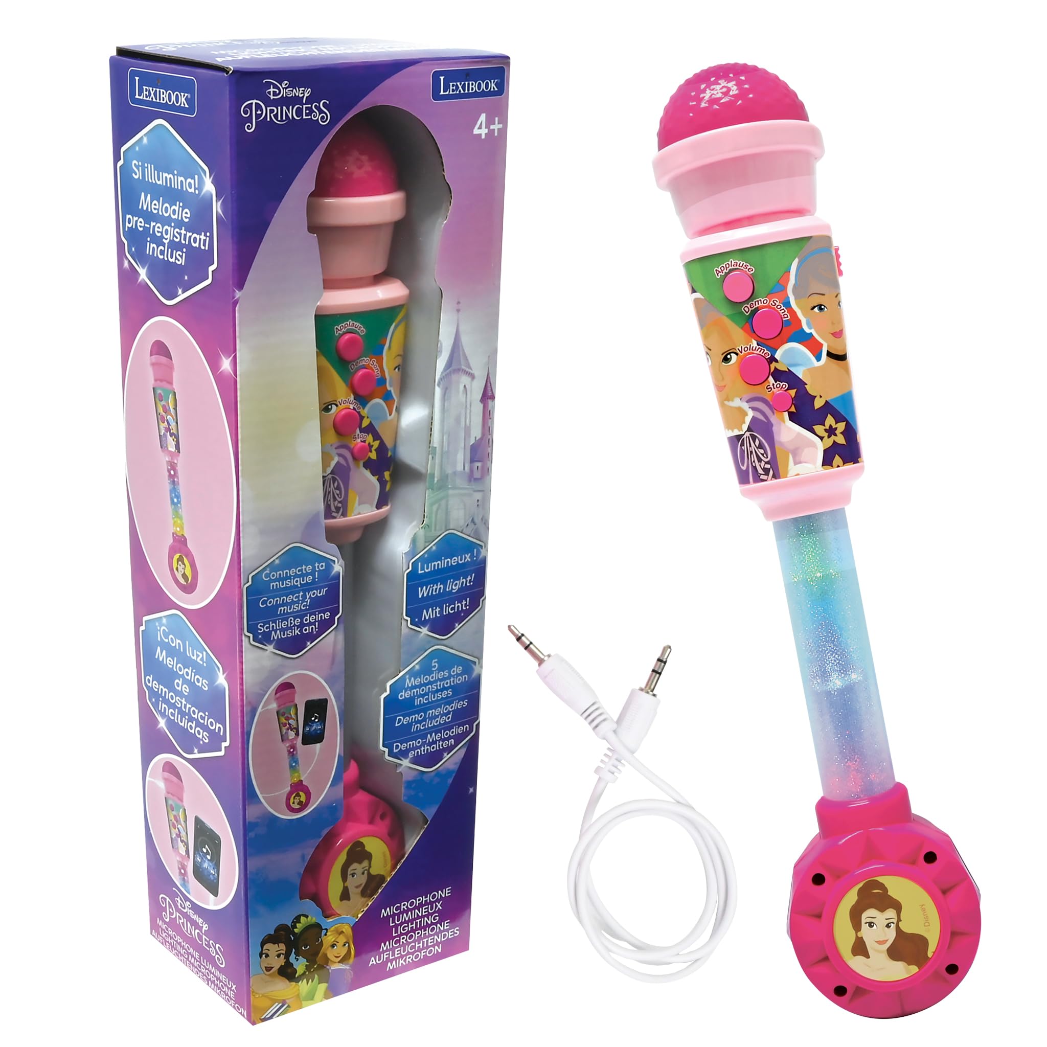 Amazon.com: LEXIBOOK, Princessas Disney Luminous Microphone