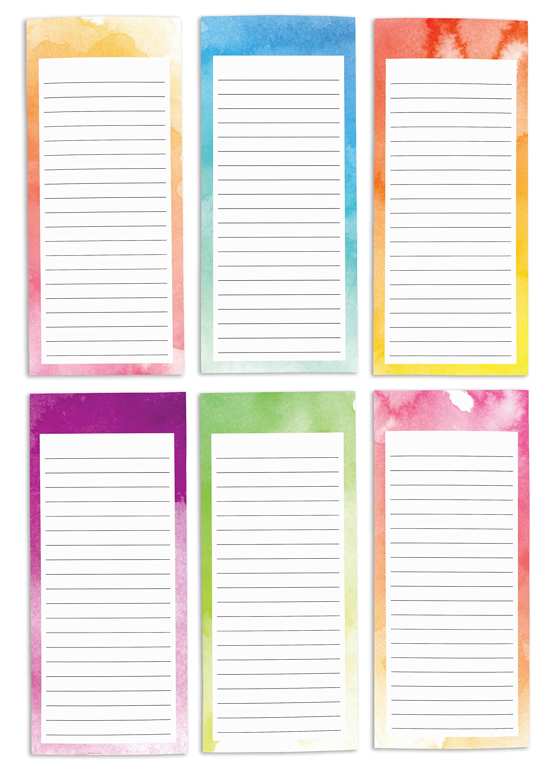 Pack of 6 Funny Magnetic Dry Erase List For Fridge, Wipe Clean w/NoStain, Quick Notes Shopping & Grocery List Whiteboard for Fridge, 8.75" x 3.8"(Water Color)-image-36