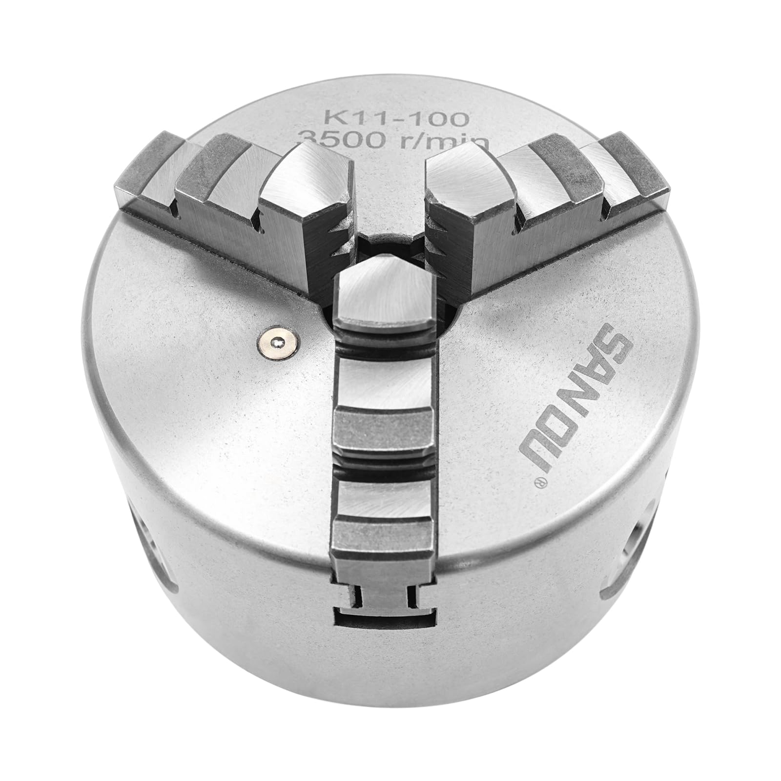 Mandrino rotante autocentrante biusgiyeny, 3 ganasce, campo di serraggio 100 mm, fodera per tornio in acciaio, compatibile con tornio, fresatrice, trapano, rettificatrice