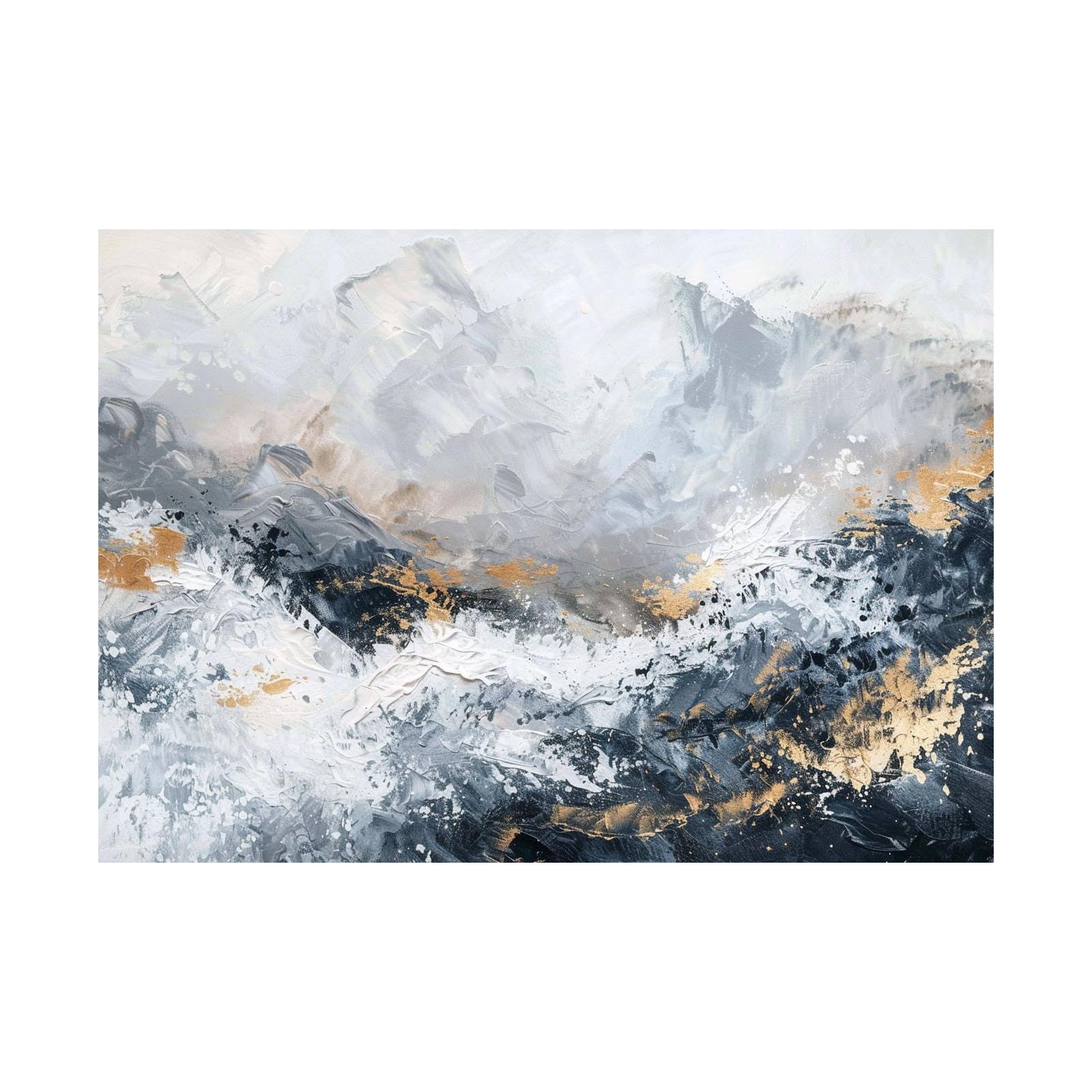 Impression d'art mural WODJEM toile abstraite premium 60x80cm - 7