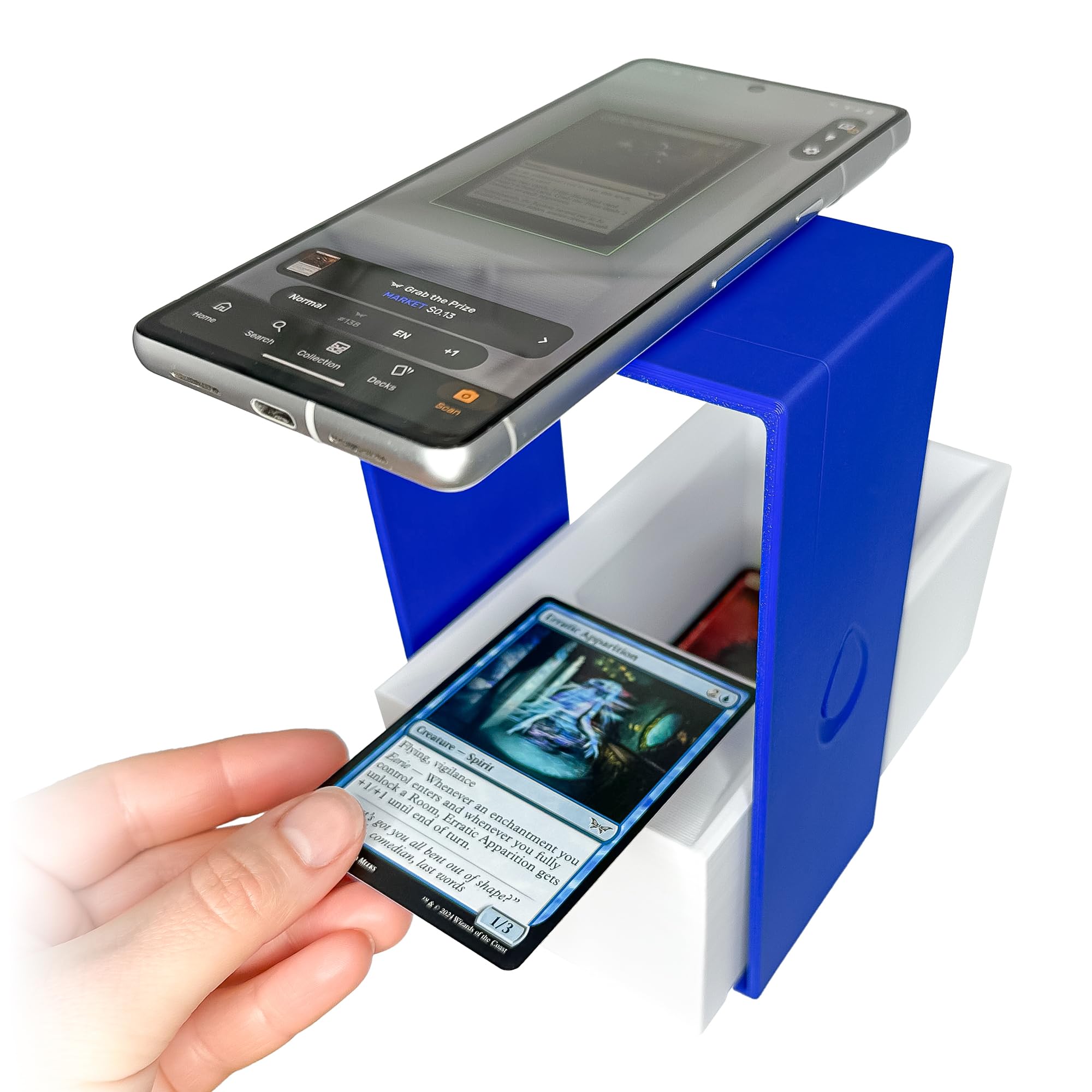 Card Scan Stand for Standard Sleeved and Unsleeved Cards - Quick MTG Price Checks for Magic TCG. Accessory compatible with Manabox App and more