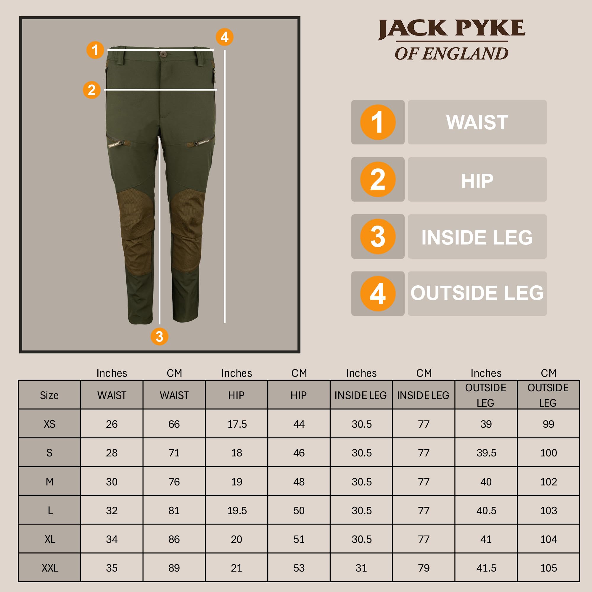 JACK PYKE Pantalones técnicos para mujer, color verde