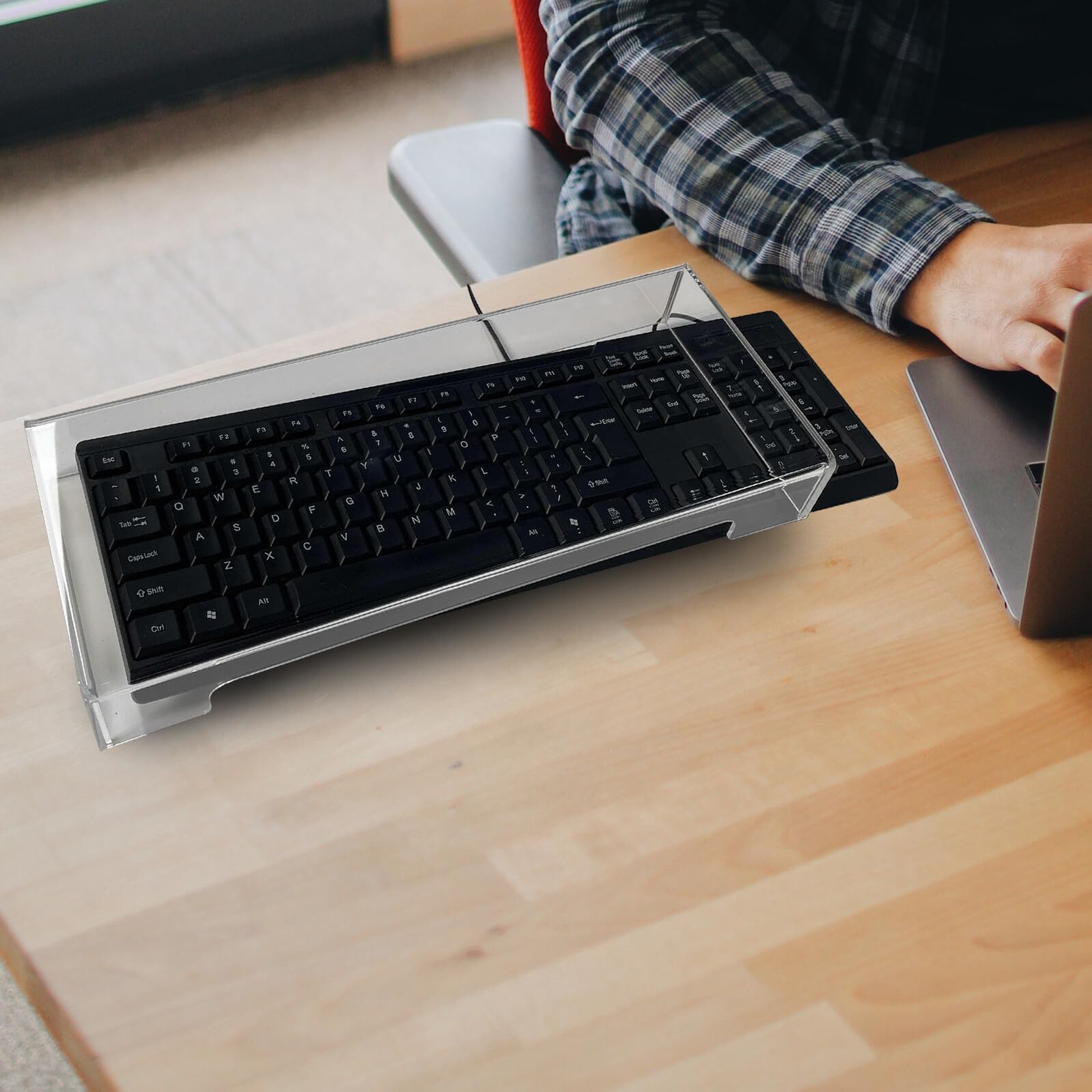 DOITOOL Funda Protectora Transparente para Teclado Acrílico Resistente 104 y 87 Teclas Cubierta Desmontable para Protección contra Polvo y Humedad