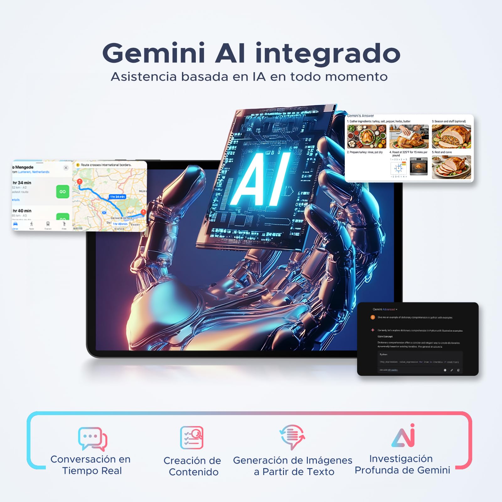 P12 Pro Tablet 12 Pulgadas, Tableta Android 16, 48GB RAM+256GB ROM/2TB TF, T7300 Octa-core, 2.4K 120Hz, 12000mAh/18W, 13MP+8MP, 5G WiFi, 4G LTE, Gemini AI, Face ID, Tablets con Teclado y Lapiz, Azul