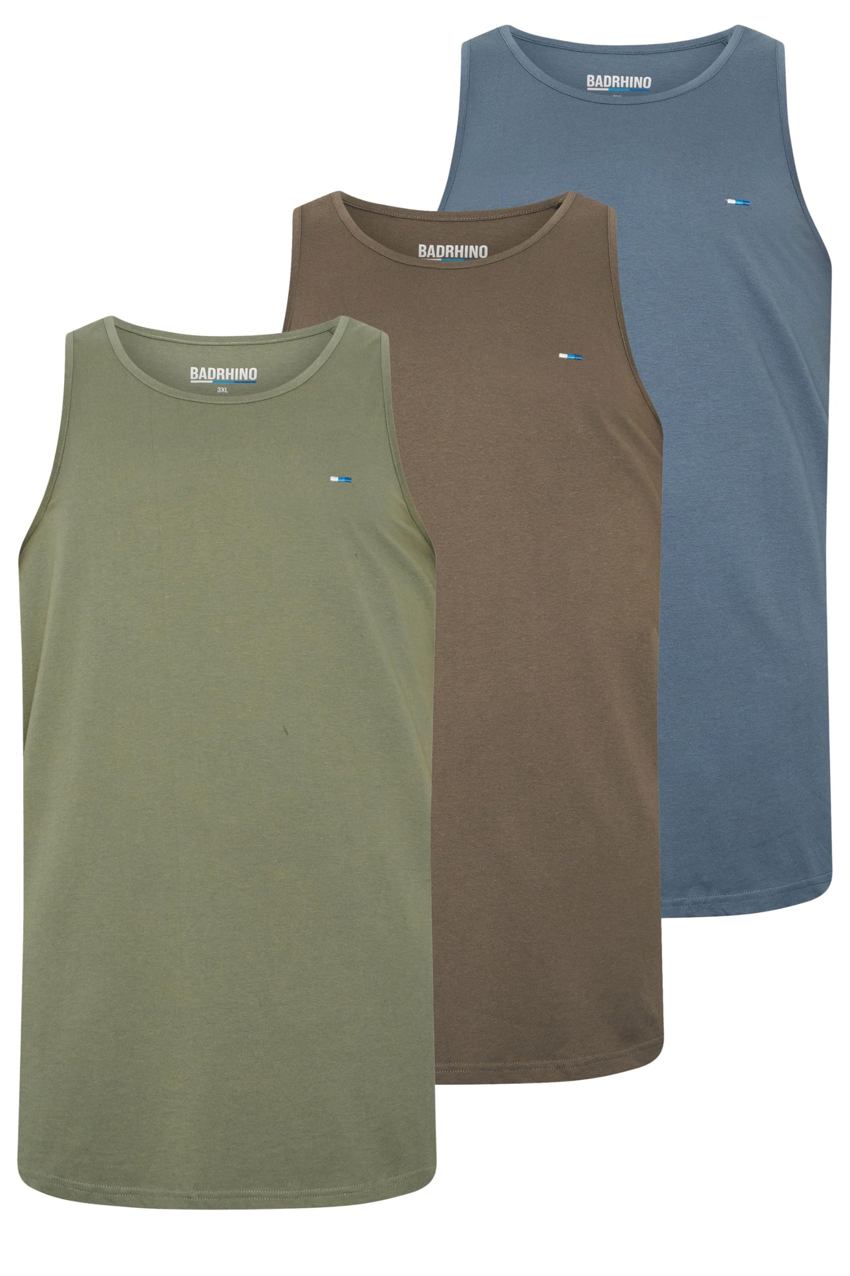 BadRhino Men's Vest Tops - Cotton - 5-6XL