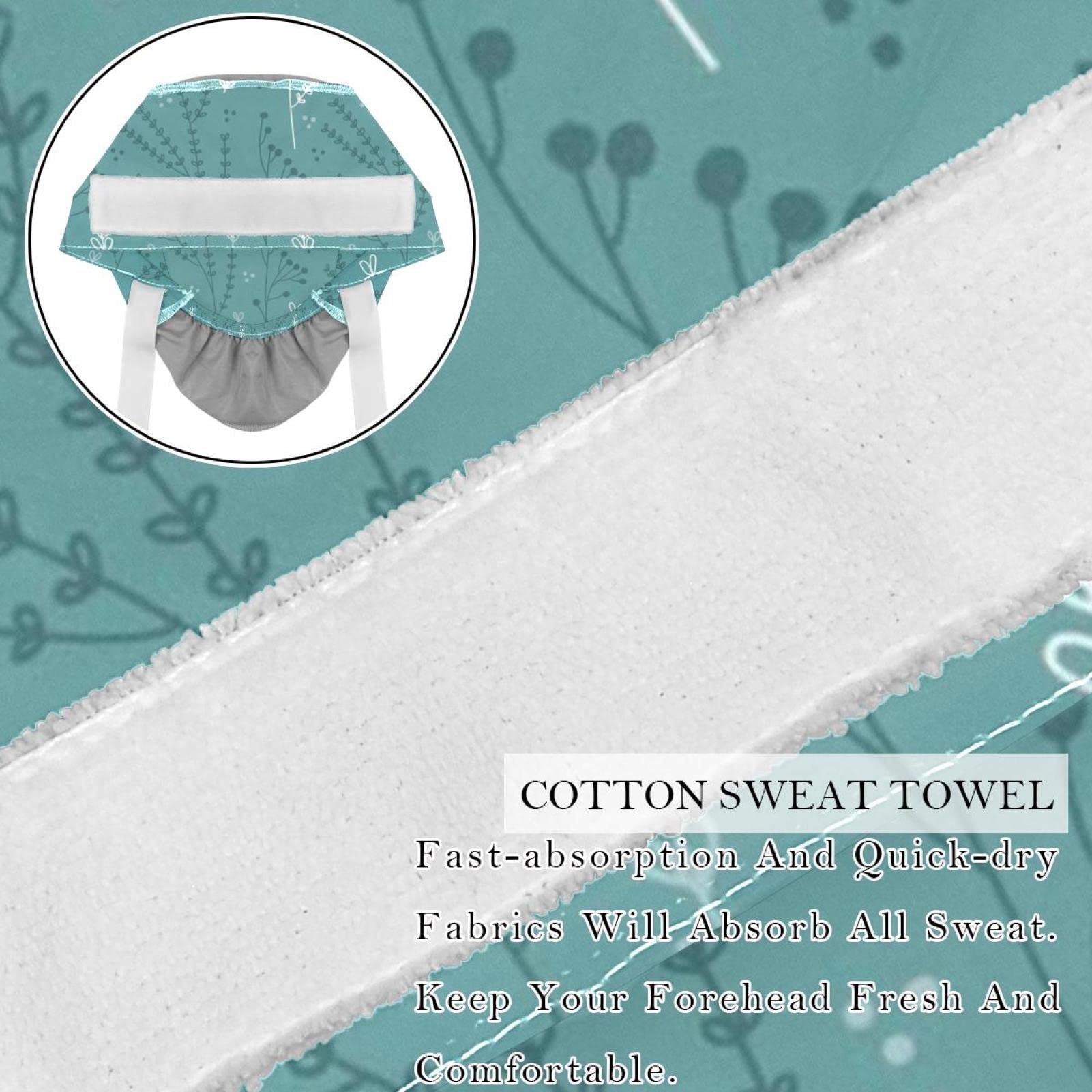 IROLSKDNFH Adjustable Working Caps with Buttons for Women Spring Flower Surgical Nurse Hats 2 Pack