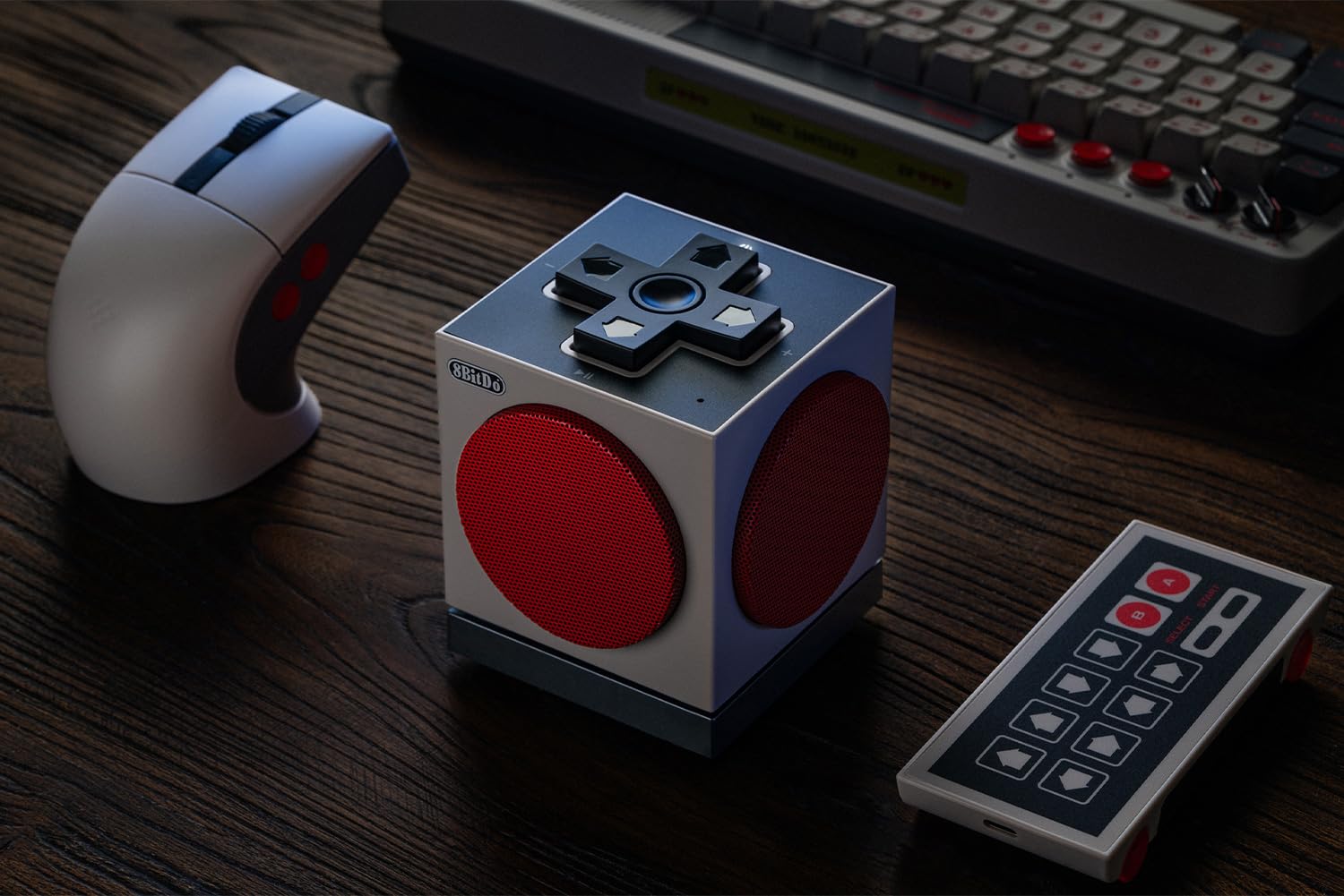 8BitDo Retro Cube 2 Speaker, Portable Bluetooth Speaker with Stereo Sound, Wireless Charging Dock, Bluetooth 5.3/2.4G/Wired USB Connections - N Edition — view 7
