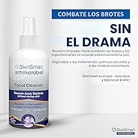 Vista 4 de SkinSmart Antimicrobial Limpiador facial para brotes e imperfecciones; fórmula de ácido hipocloroso se dirige a las bacterias para reducir