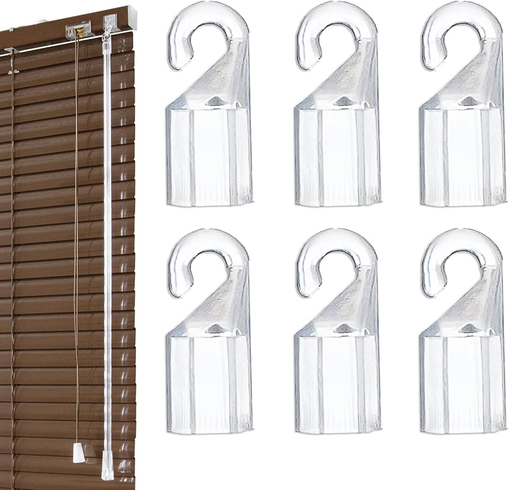 Venetian Blind Wand/Rod Hook Only, 6PCS Venetian Blind Parts