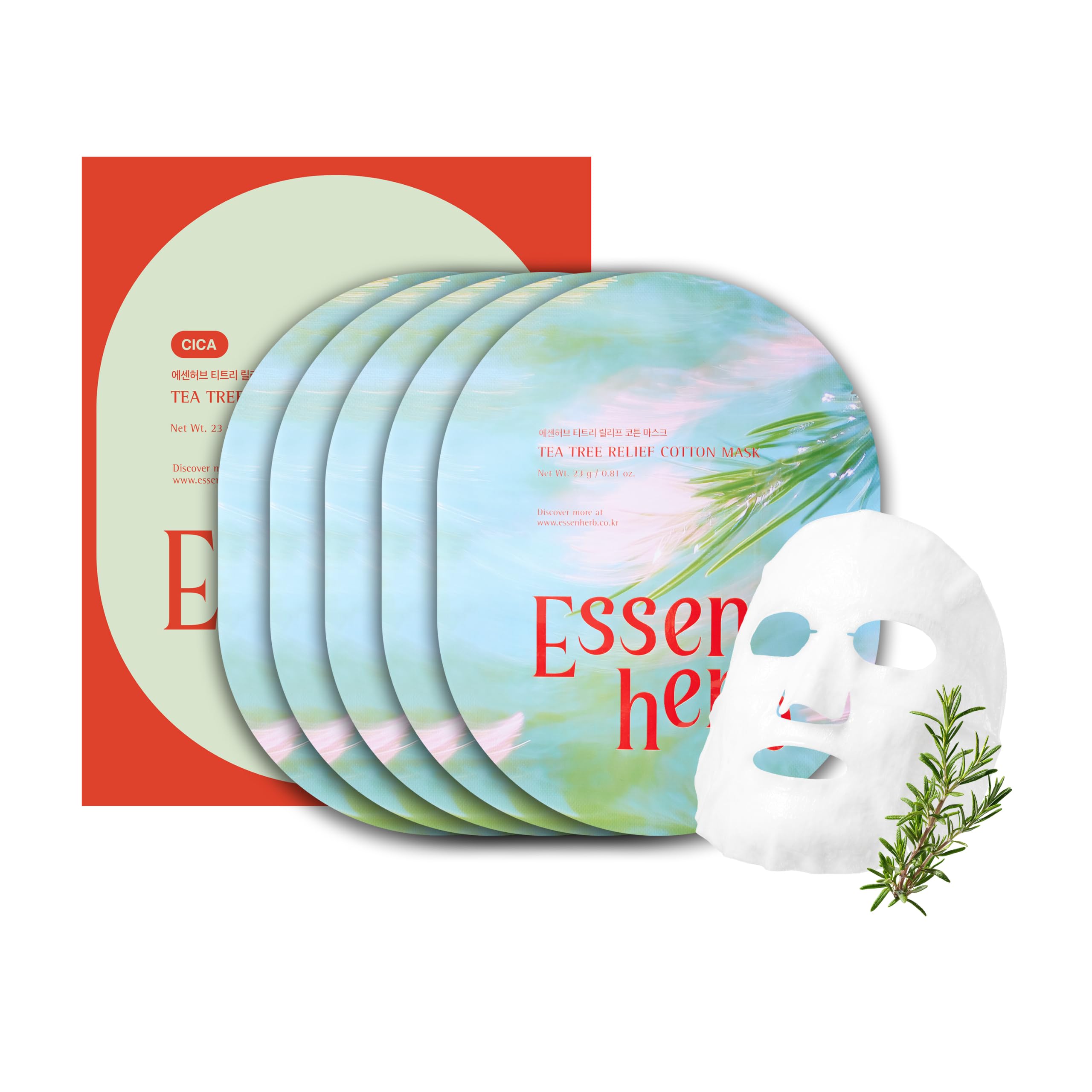 Amazon.com : ESSENHERB Tea Tree Relief Sheet Mask – Cica & Ectoin