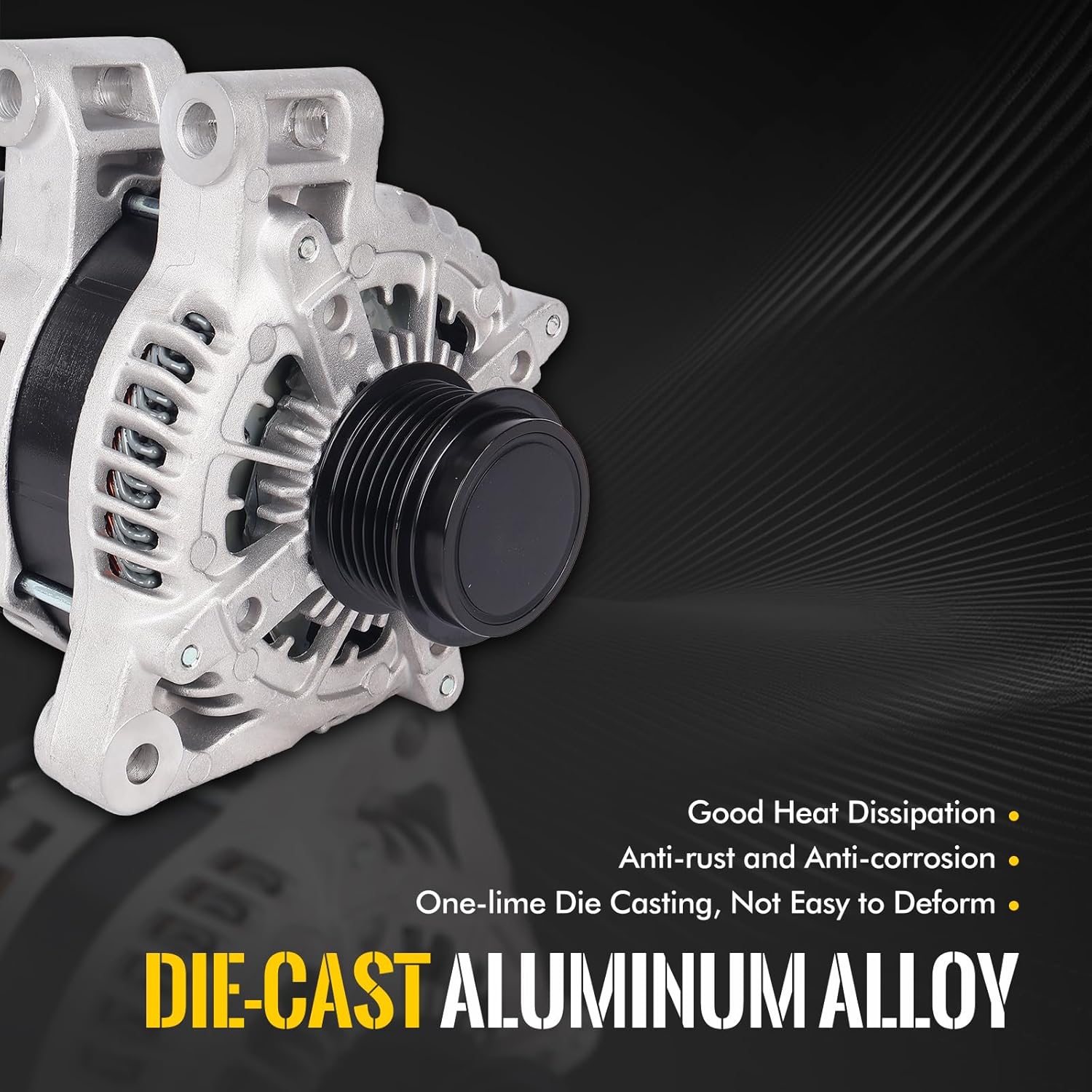 KUSATEC 25815839 New Alternator Compatible with Buick Enclave 2008-2017,for Chevy Traverse 2009-2017,GMC Acadia 2007-2016 Limited 2017,Saturn Outlook 2007-2010, 12V 170A OE 11252N