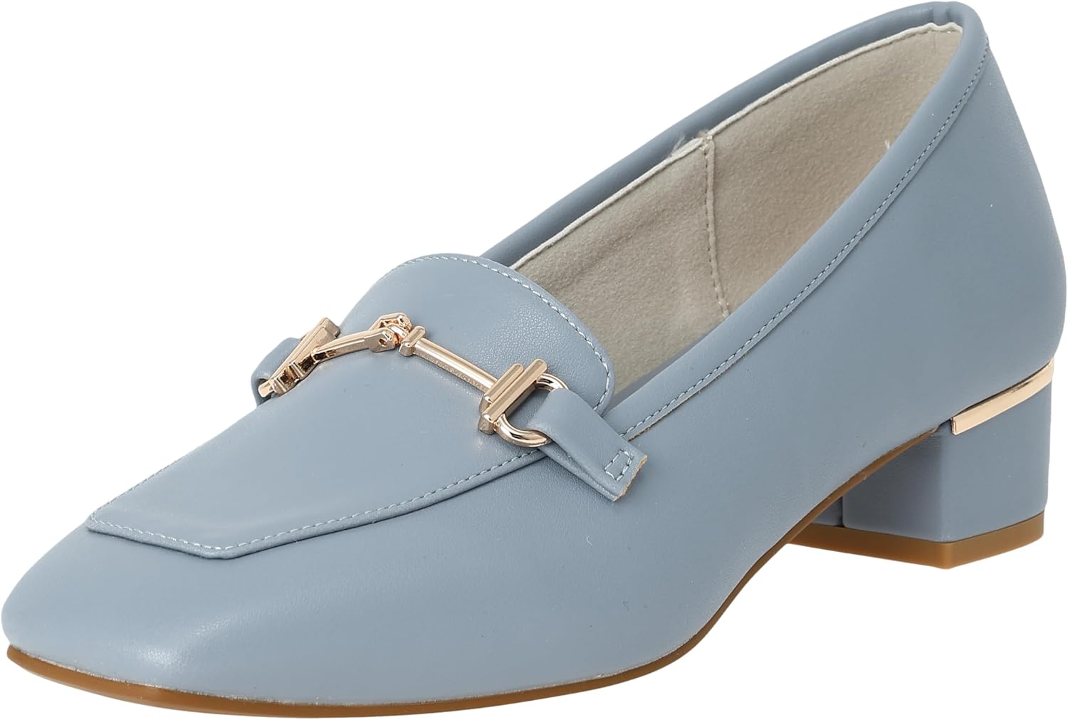 [オリエンタルトラフィック] ローファー レディース スクエアトゥ 低めヒール 大きいサイズ 小さいサイズ 歩きやすい ビット 厚手クッション入り 42301