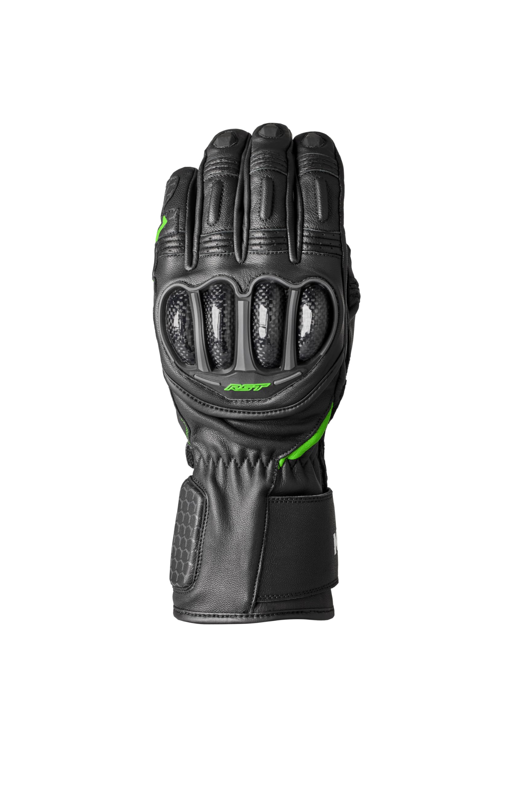 Kawasaki Milan 2 skórzane rękawiczki motocyklowe, czarne skórzane
