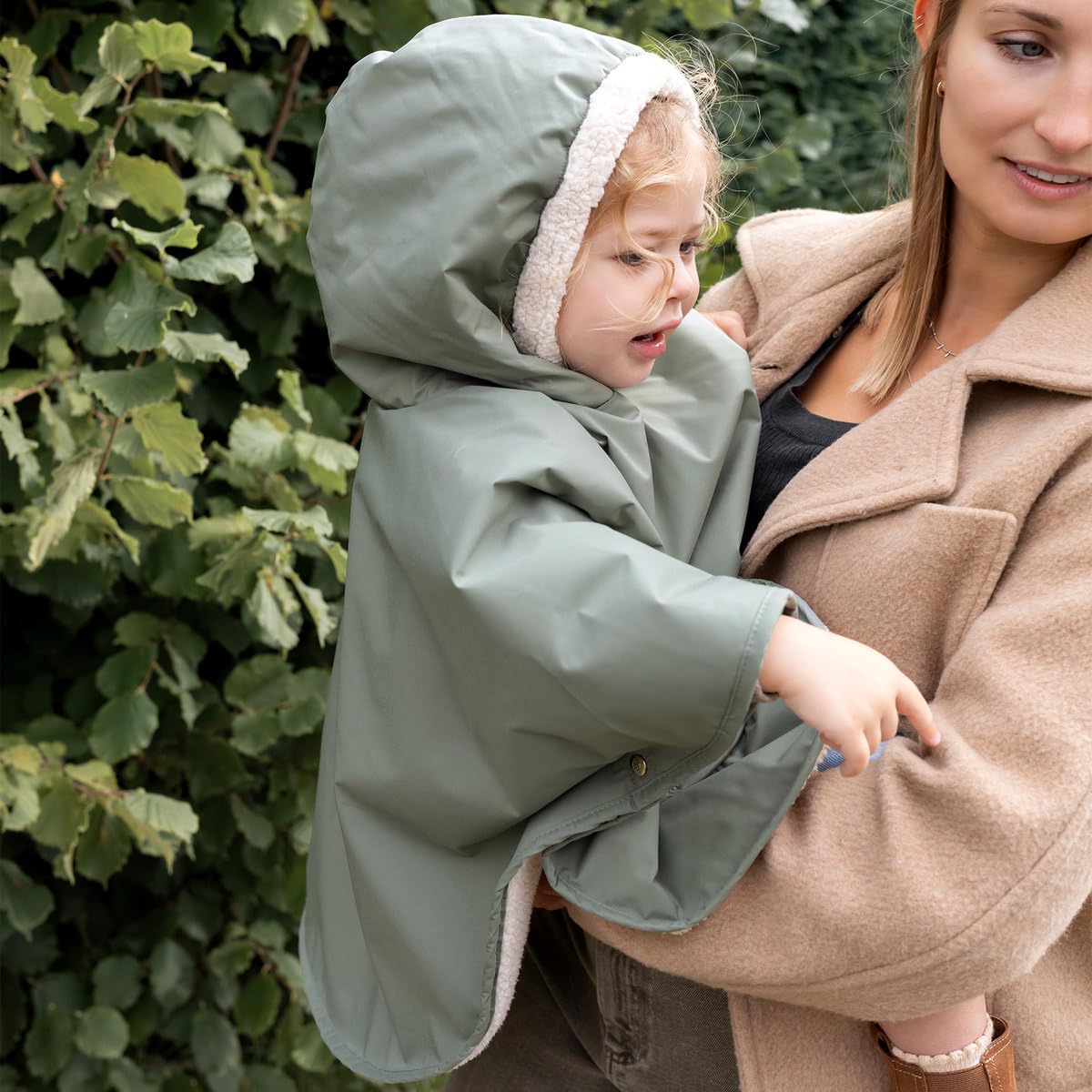 Bemini - Poncho da viaggio 9-36 m - impermeabile + teddy -