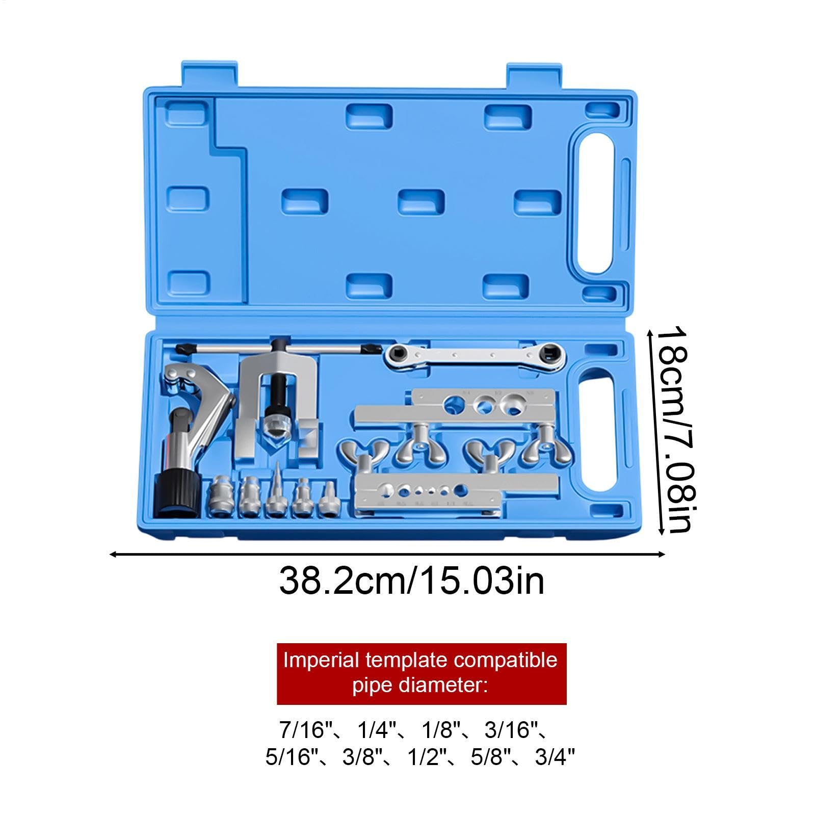 Kit Abocardador Tubería Freno Set De Mantenimiento De Tuberías De Coche | Herramienta Abocardadora De Freno De Metal Para Hogar Garaje Taller Industria Exterior Camión Sedán Automotriz