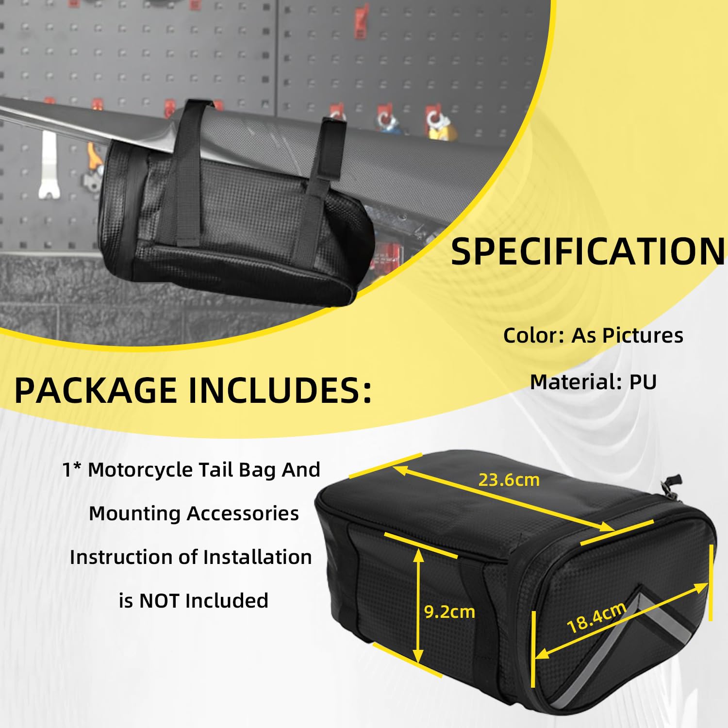 Motorrad Tasche, Motorrad Hecktasche, Multifunktionale PU Leder Motorradtasche Rücksitz Tasche für Sur Ron Dirt Bike Dual Sport Bike Enduro eRide Pro SS 3.0 L3e Talaria 3X Quad