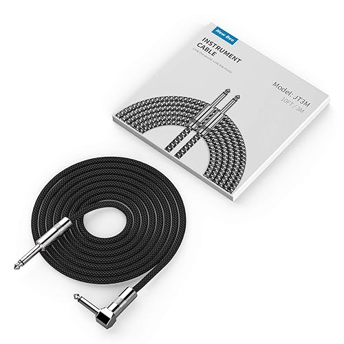 Miniatura 7 de New bee - Cable de guitarra de 10pies, para instrumentos eléctrico, cable AMP para bajo, para guitarra eléctrica, bajo eléctrico, mandolina