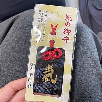 Amazon.co.jp: 三峯神社 氣 お守り 気守り 黒(青) : ホーム