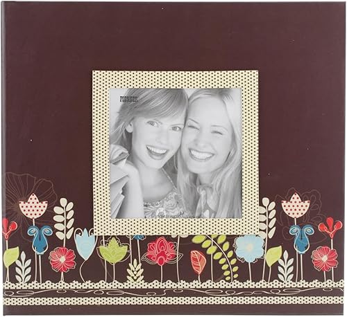 Miniatura 2 de Pioneer Photo Albums 20 páginas de diseño impreso con marco elevado para jardín, álbum de recortes para páginas de 8 x 8 pulgadas, transparente,