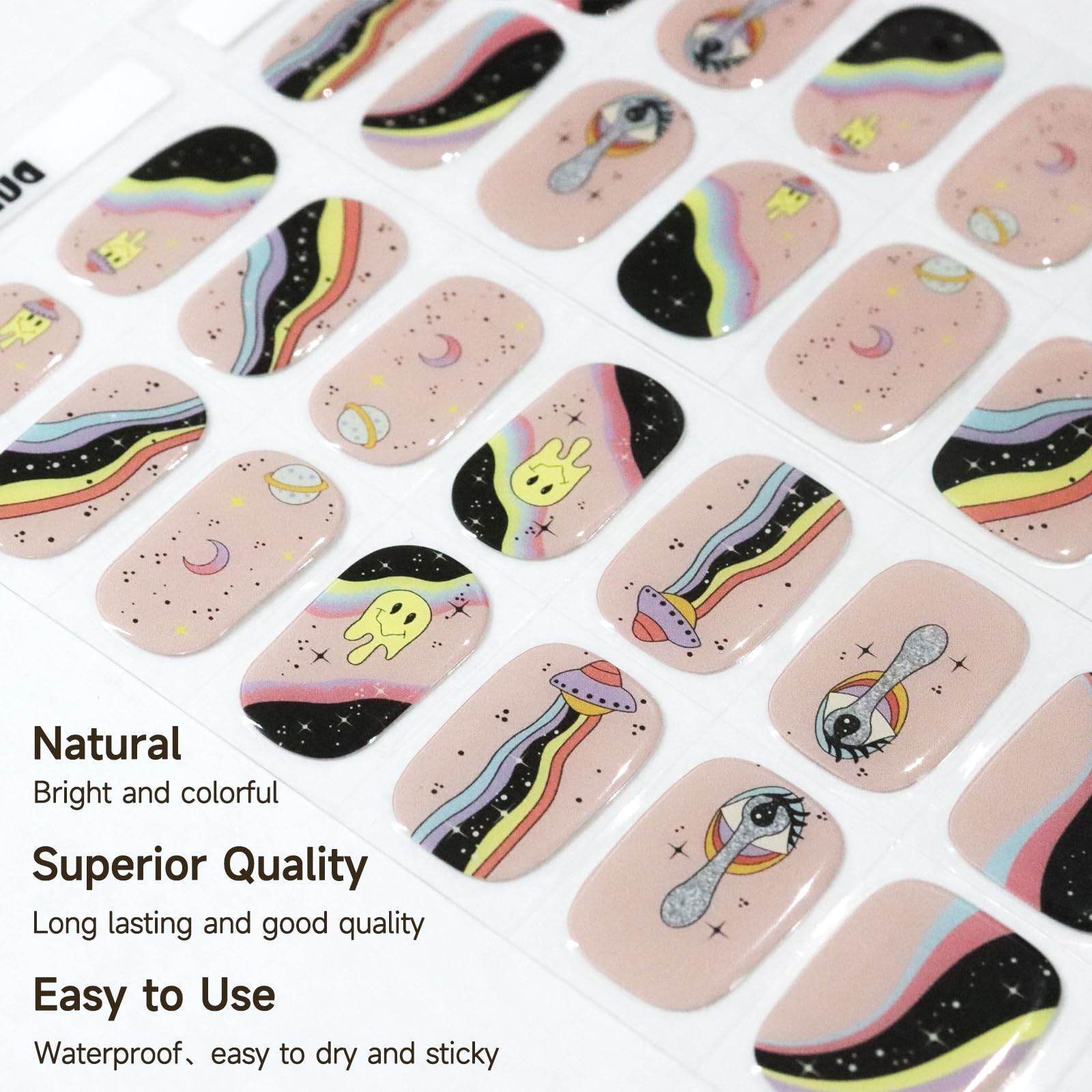 Semi Cured Gel Strips, 28 pcs Work with Any UV Lamp, Long Lasting Stickers Full Wraps, Salon Quality, Easy to Apply (Nude) - Image 2